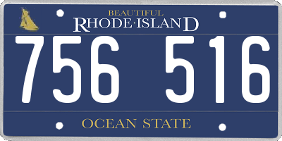 RI license plate 756516