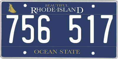RI license plate 756517