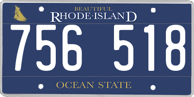 RI license plate 756518