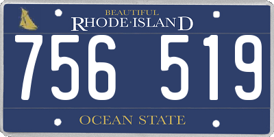 RI license plate 756519