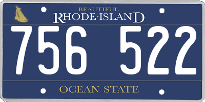 RI license plate 756522