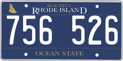 RI license plate 756526