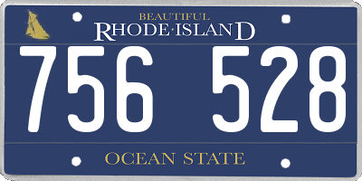 RI license plate 756528