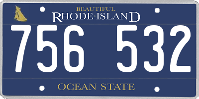 RI license plate 756532