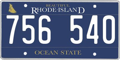 RI license plate 756540
