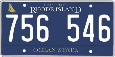 RI license plate 756546