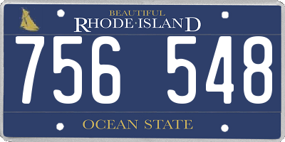 RI license plate 756548