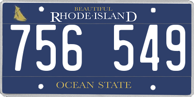 RI license plate 756549