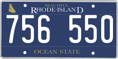 RI license plate 756550