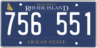 RI license plate 756551