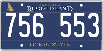 RI license plate 756553