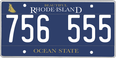 RI license plate 756555