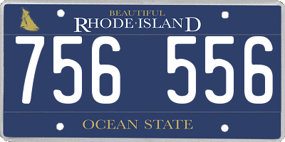 RI license plate 756556