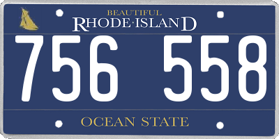 RI license plate 756558