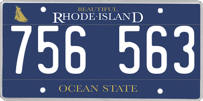 RI license plate 756563
