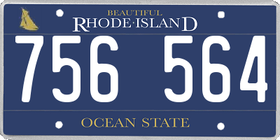 RI license plate 756564