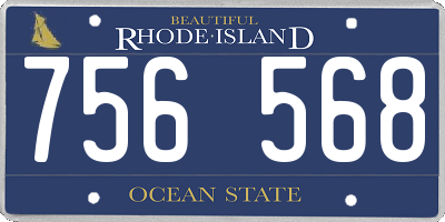 RI license plate 756568