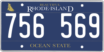 RI license plate 756569