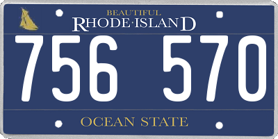 RI license plate 756570