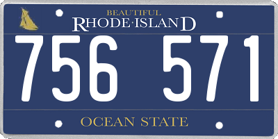 RI license plate 756571