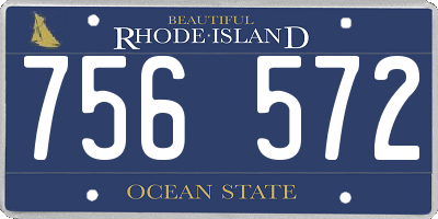RI license plate 756572