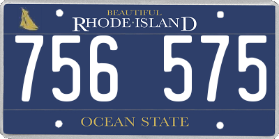 RI license plate 756575