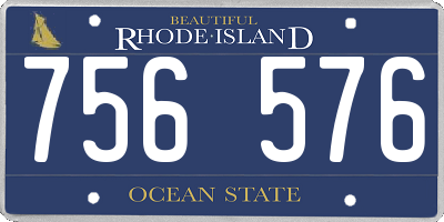 RI license plate 756576