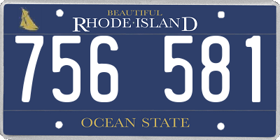 RI license plate 756581