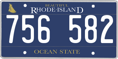 RI license plate 756582