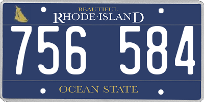 RI license plate 756584