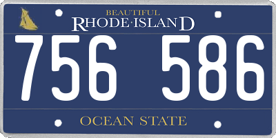 RI license plate 756586