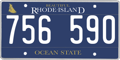 RI license plate 756590