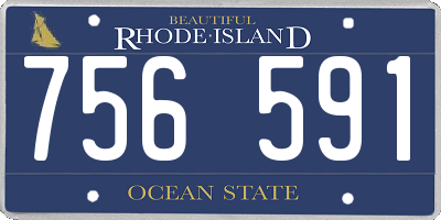 RI license plate 756591
