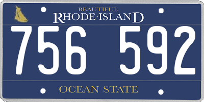 RI license plate 756592