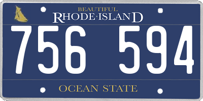RI license plate 756594
