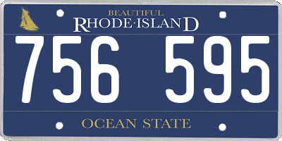 RI license plate 756595
