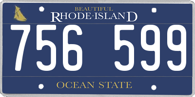 RI license plate 756599