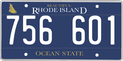 RI license plate 756601