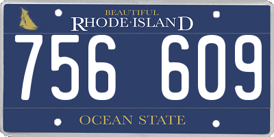 RI license plate 756609