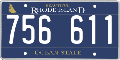 RI license plate 756611