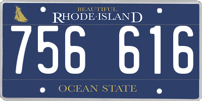 RI license plate 756616