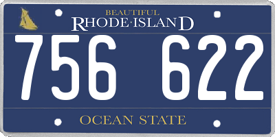 RI license plate 756622
