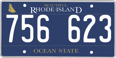 RI license plate 756623