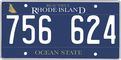RI license plate 756624