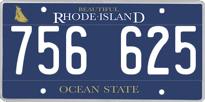 RI license plate 756625