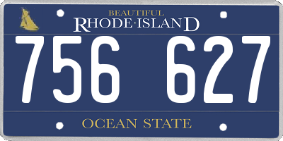 RI license plate 756627