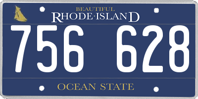 RI license plate 756628