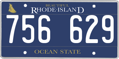 RI license plate 756629