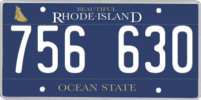 RI license plate 756630