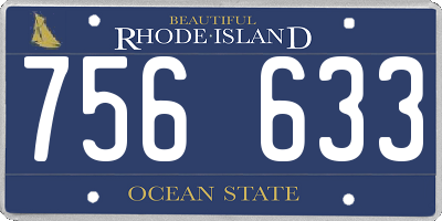 RI license plate 756633